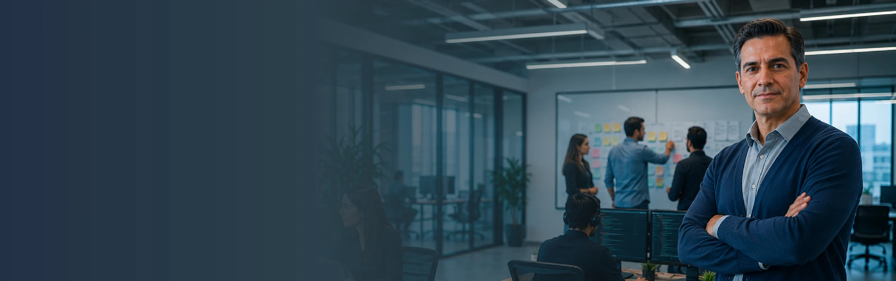 Profesionales liderando una transformación organizacional con el modelo ITIL